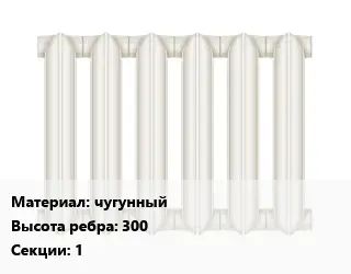 Радиатор чугунный чугунный 300х1